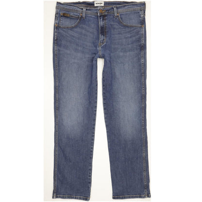 Wrangler Arizona Men Blue Straight Regular Stretch Jeans W38 L31