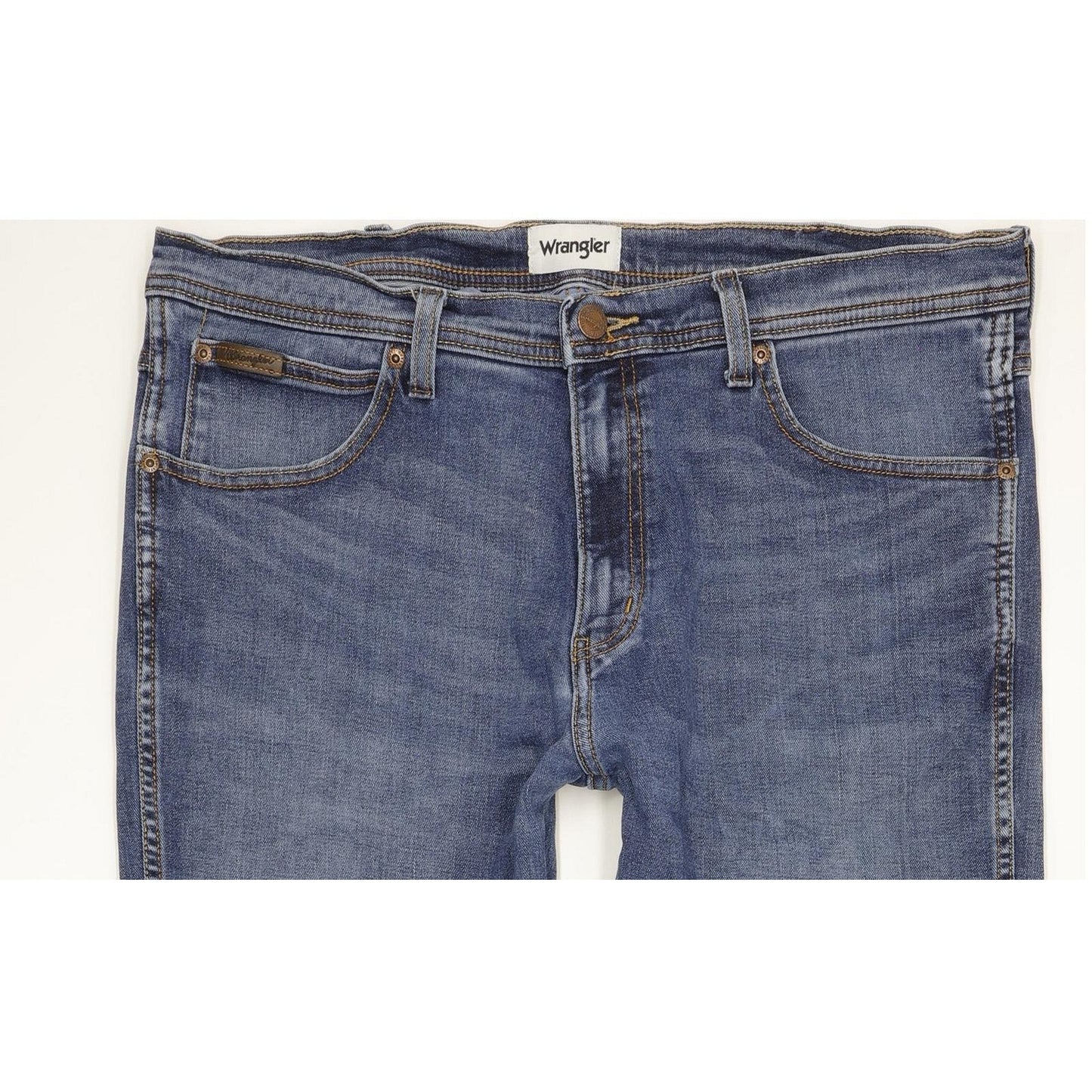 Wrangler Arizona Men Blue Straight Regular Stretch Jeans W38 L31