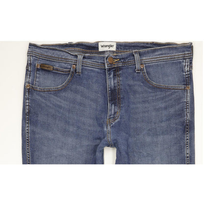 Wrangler Arizona Men Blue Straight Regular Stretch Jeans W38 L31