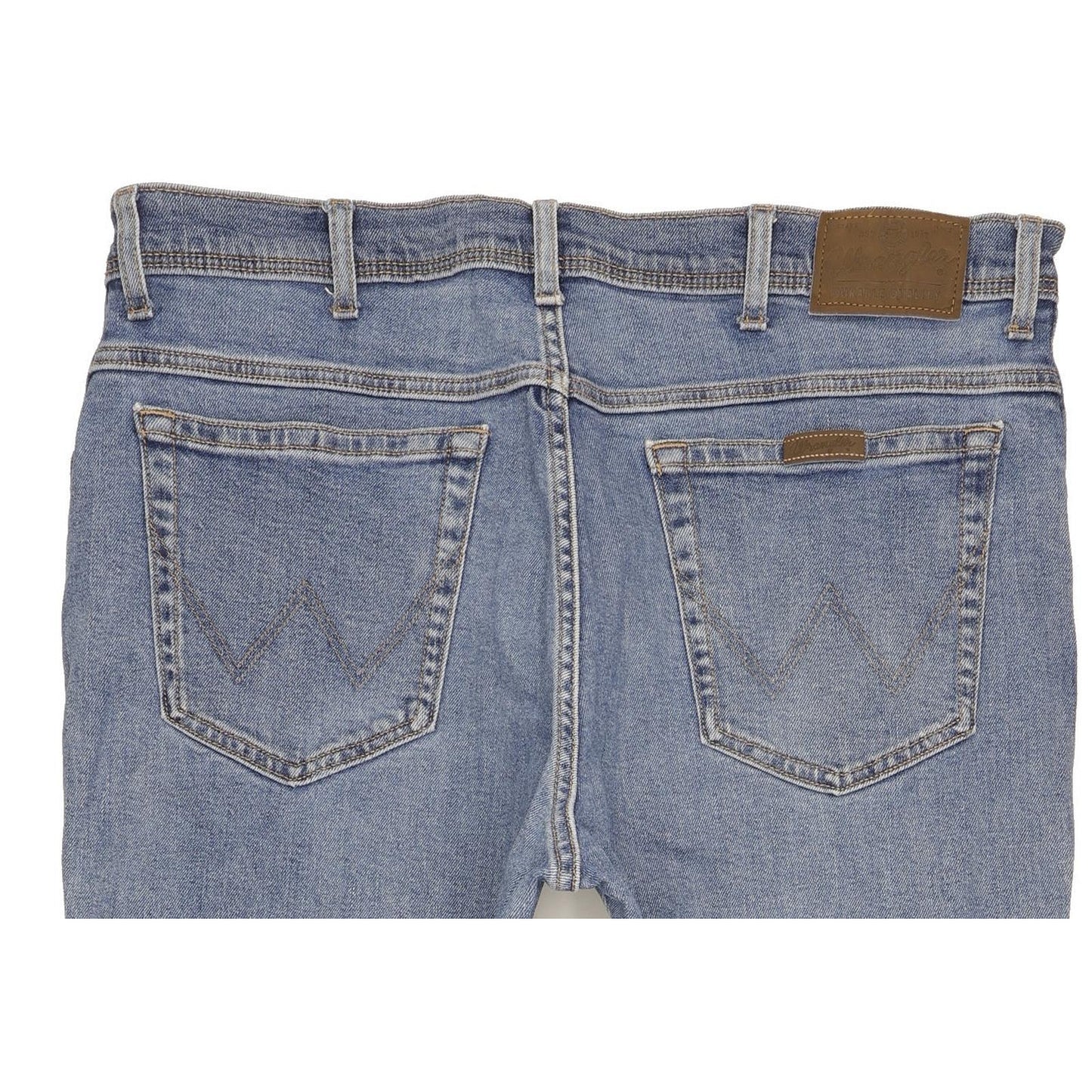 Wrangler Durable Quality Men Blue Straight Regular Stretch Jeans W38 L31
