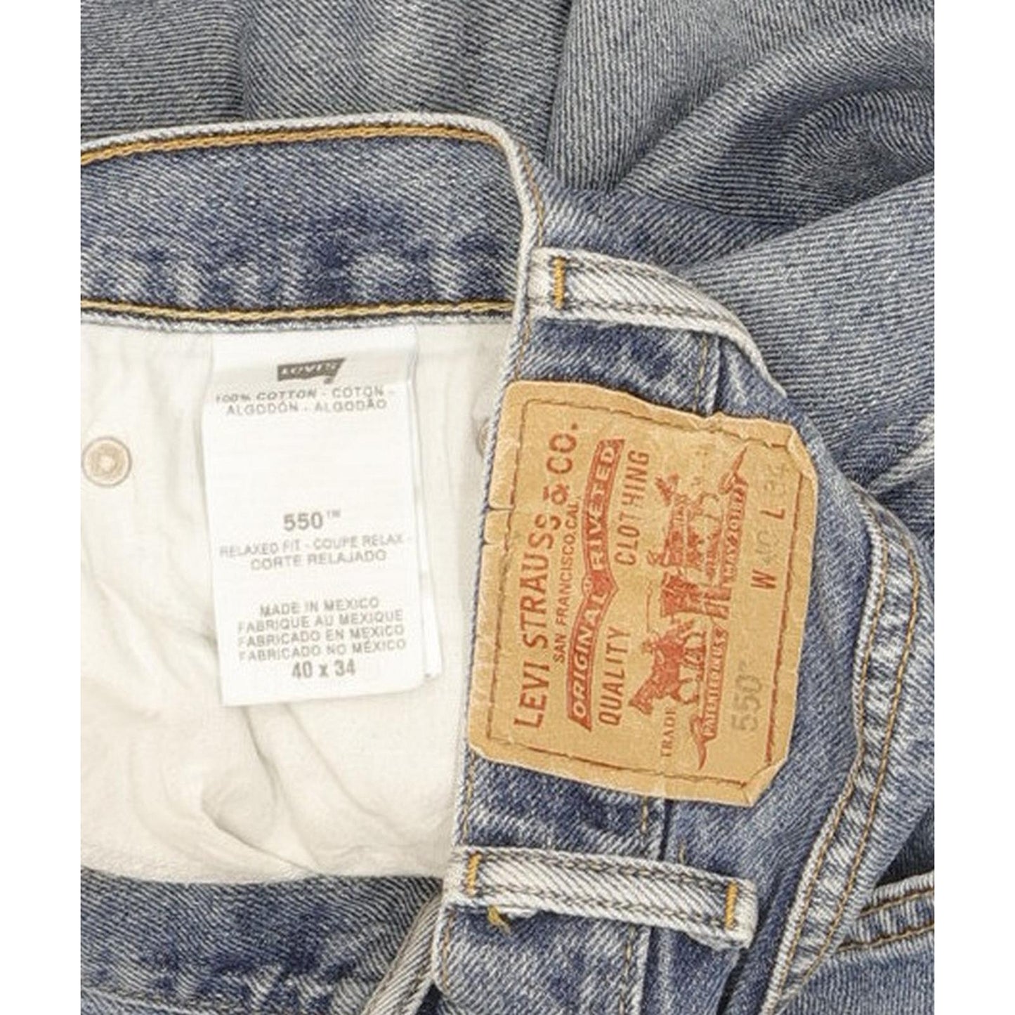 Levi's 550 Men Blue Straight Relaxed Jeans W40 L33