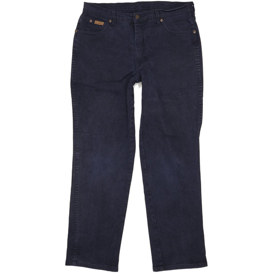 Wrangler Oregon Men Navy Straight Regular Stretch Jeans W36 L32