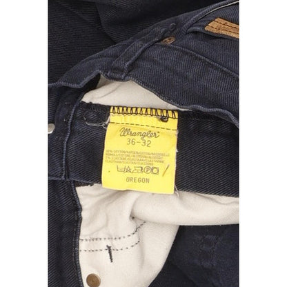 Wrangler Oregon Men Navy Straight Regular Stretch Jeans W36 L32