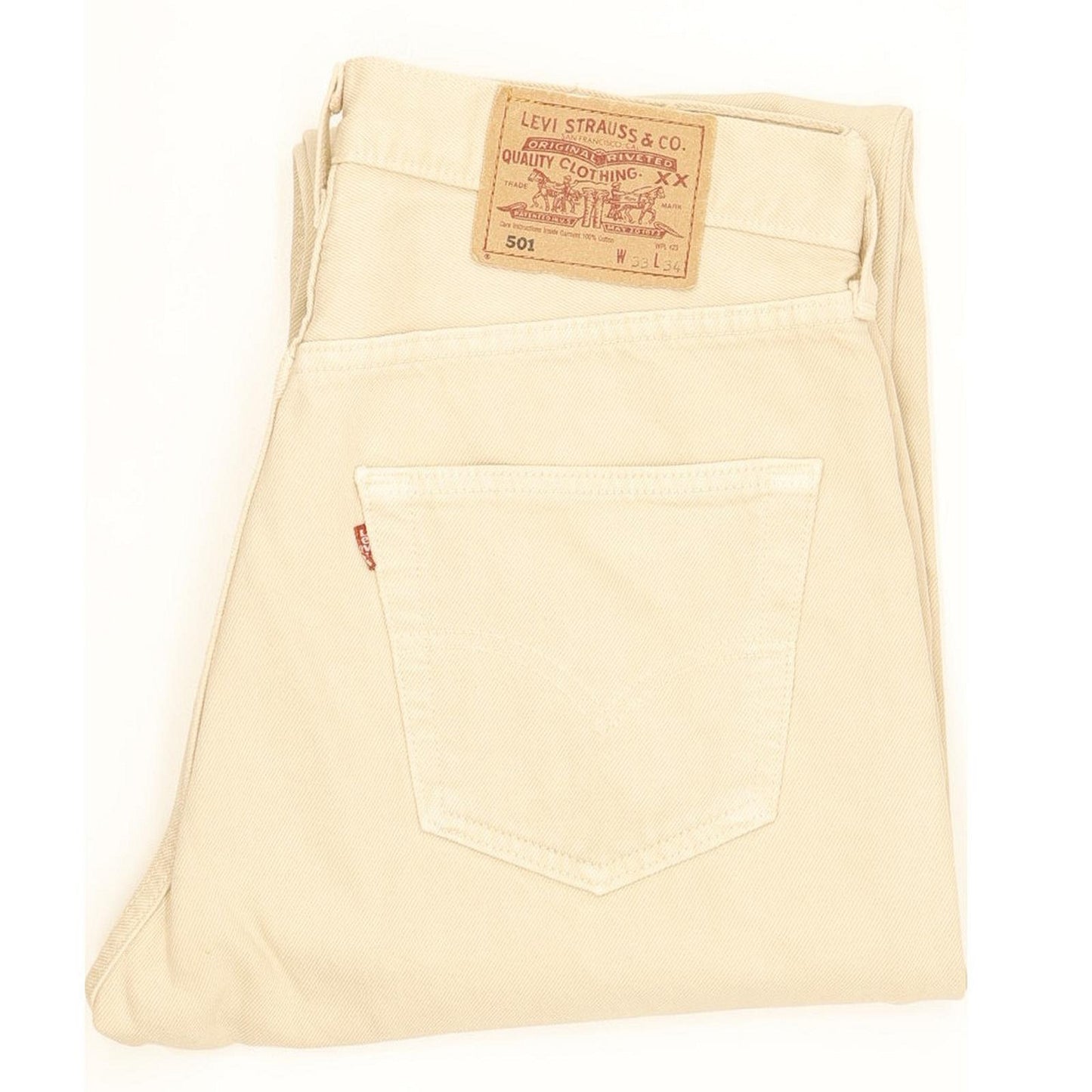 Levi's 501 Men Beige Straight Regular Jeans W33 L28