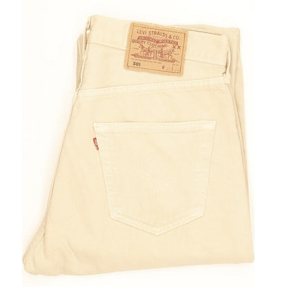 Levi's 501 Men Beige Straight Regular Jeans W33 L28