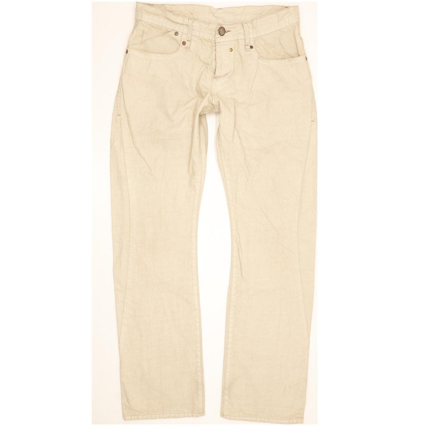 Lee Keeler Men Beige Straight Regular Jeans W32 L31