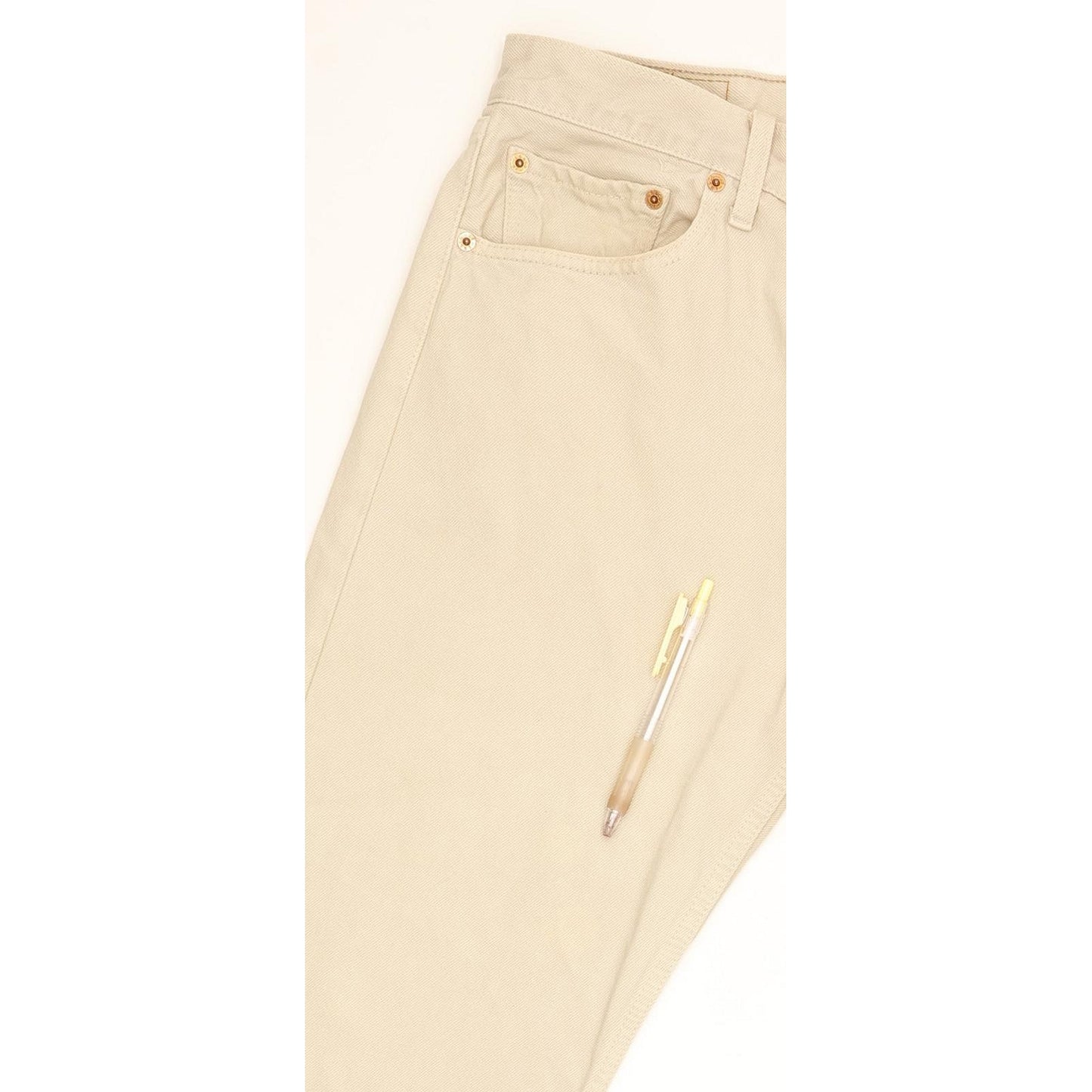 Levi's 501 Men Beige Straight Regular Jeans W33 L30