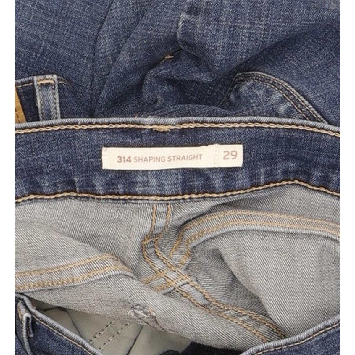 Levi's 314 Shaping Women Blue Straight Slim Stretch Jeans W29 L31
