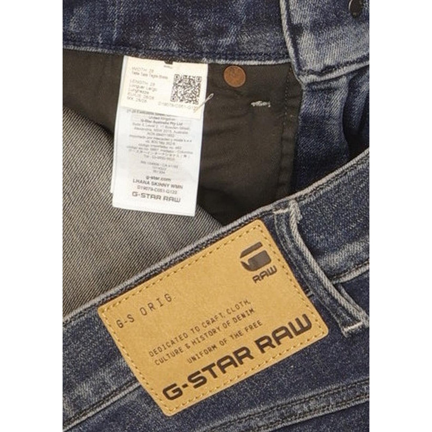 G-Star Lhana Women Blue Skinny Slim Stretch Jeans W28 L28