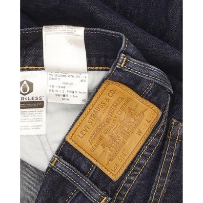 Levi's 514 Men Blue Straight Slim Jeans W38 L27