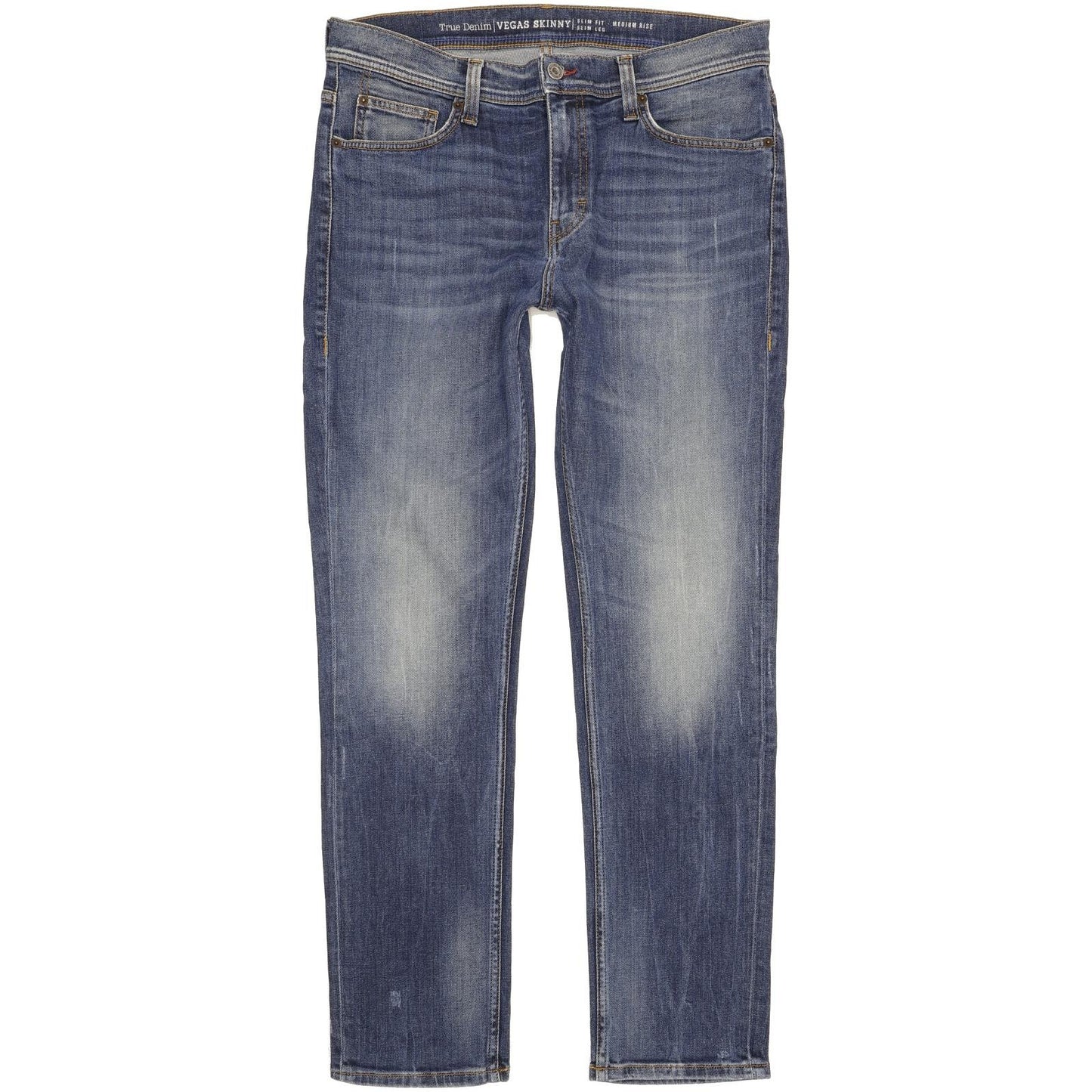 Mustang Vegas Men Blue Skinny Slim Stretch Jeans W32 L31