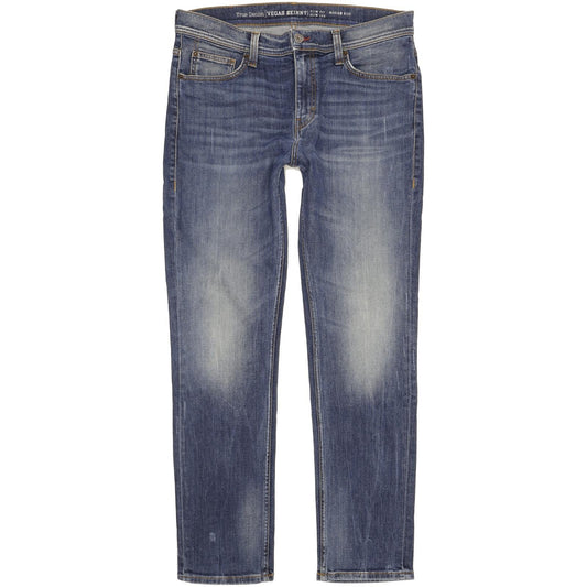 Mustang Vegas Men Blue Skinny Slim Stretch Jeans W32 L31
