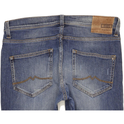 Mustang Vegas Men Blue Skinny Slim Stretch Jeans W32 L31