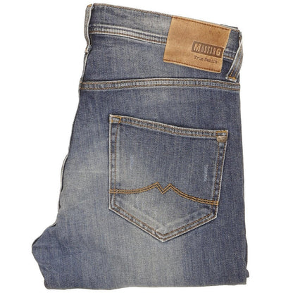 Mustang Vegas Men Blue Skinny Slim Stretch Jeans W32 L31
