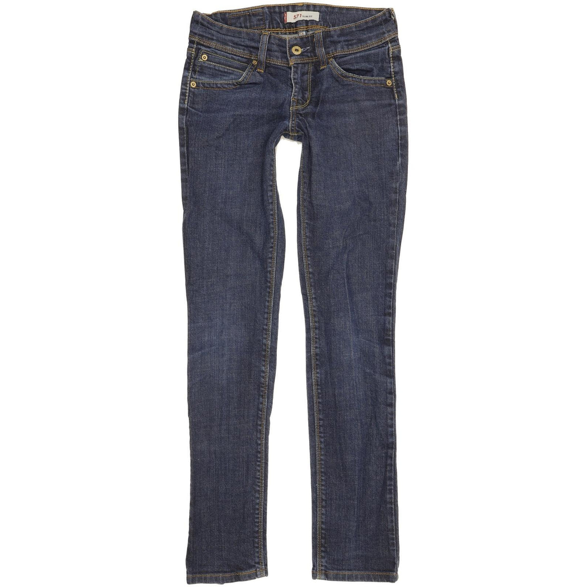 Levi's 571 Women Blue Straight Slim Stretch Jeans W27 L31