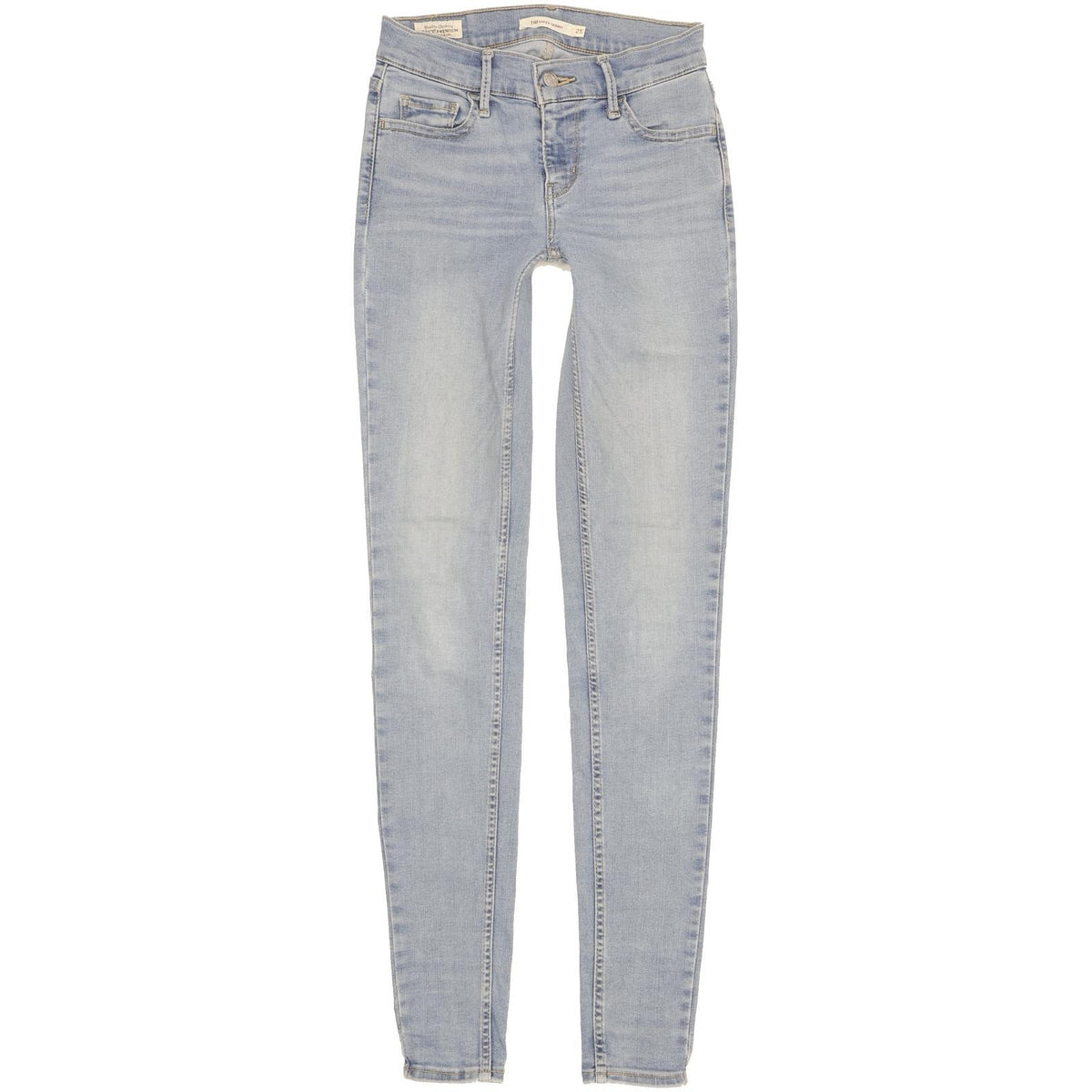 Levi's 710 Super Women Blue Skinny Slim Stretch Jeans W25 L32