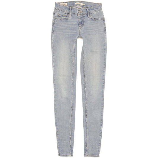 Levi's 710 Super Women Blue Skinny Slim Stretch Jeans W25 L32