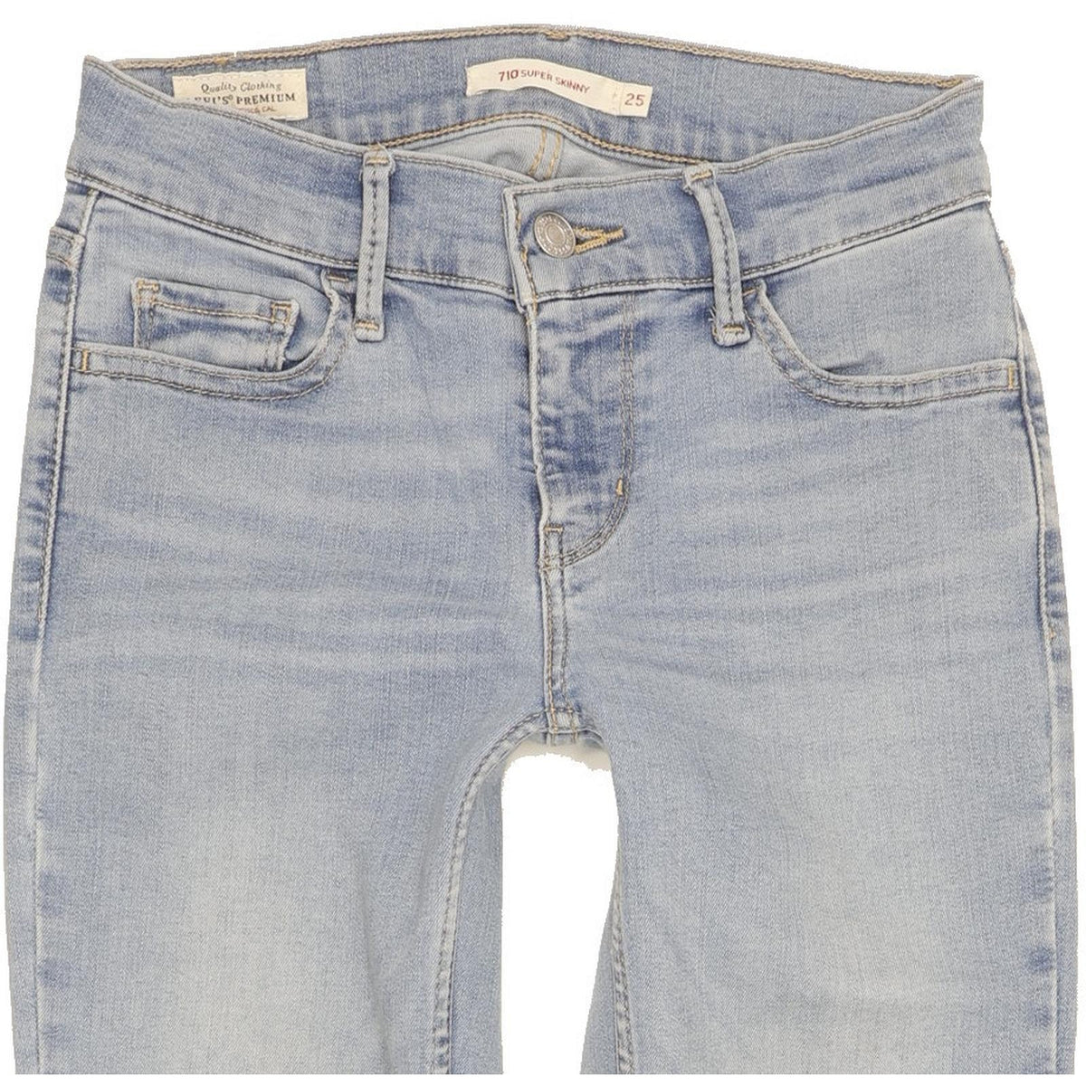 Levi's 710 Super Women Blue Skinny Slim Stretch Jeans W25 L32