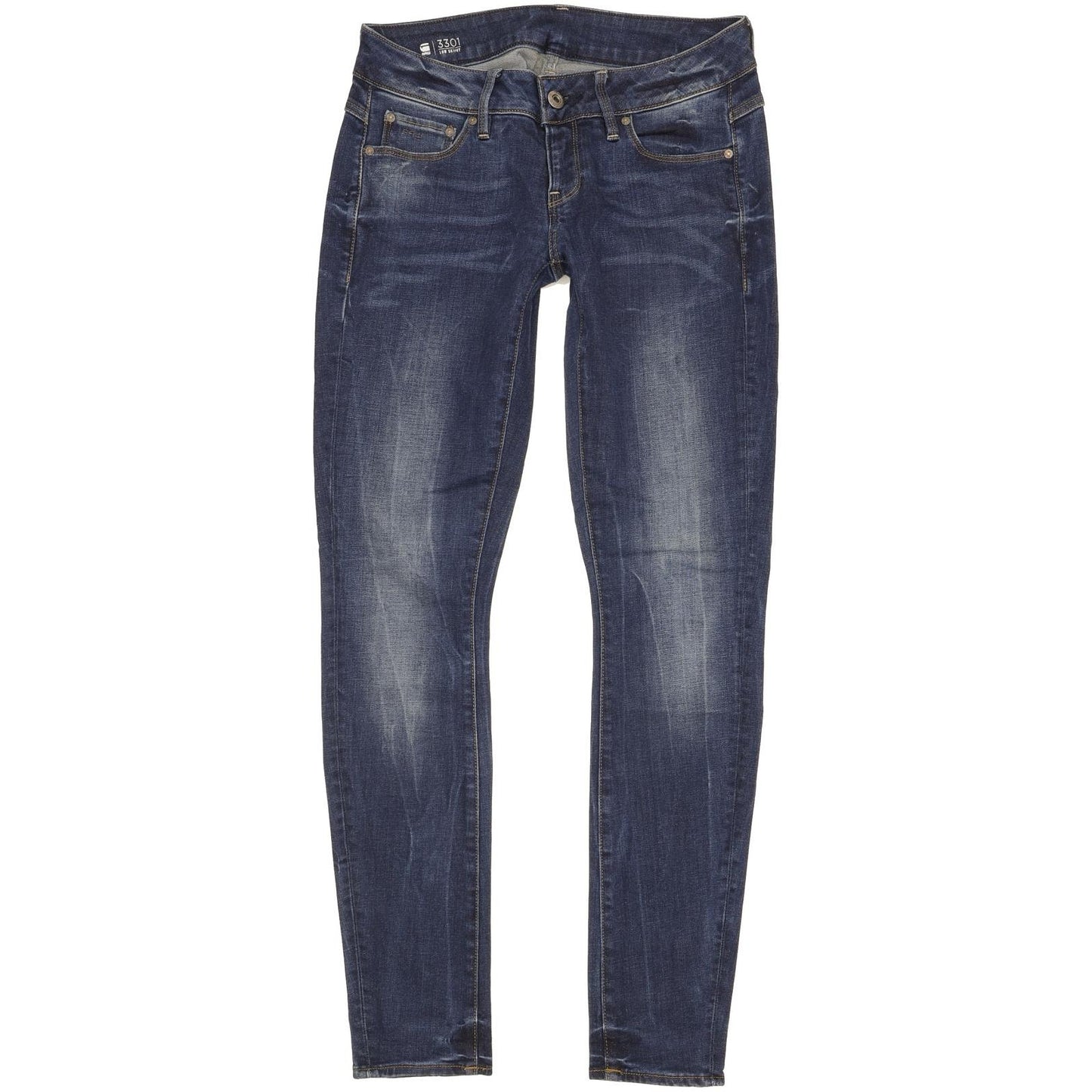 G-Star 3301 Women Blue Skinny Slim Stretch Jeans W27 L30