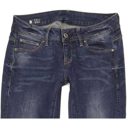 G-Star 3301 Women Blue Skinny Slim Stretch Jeans W27 L30