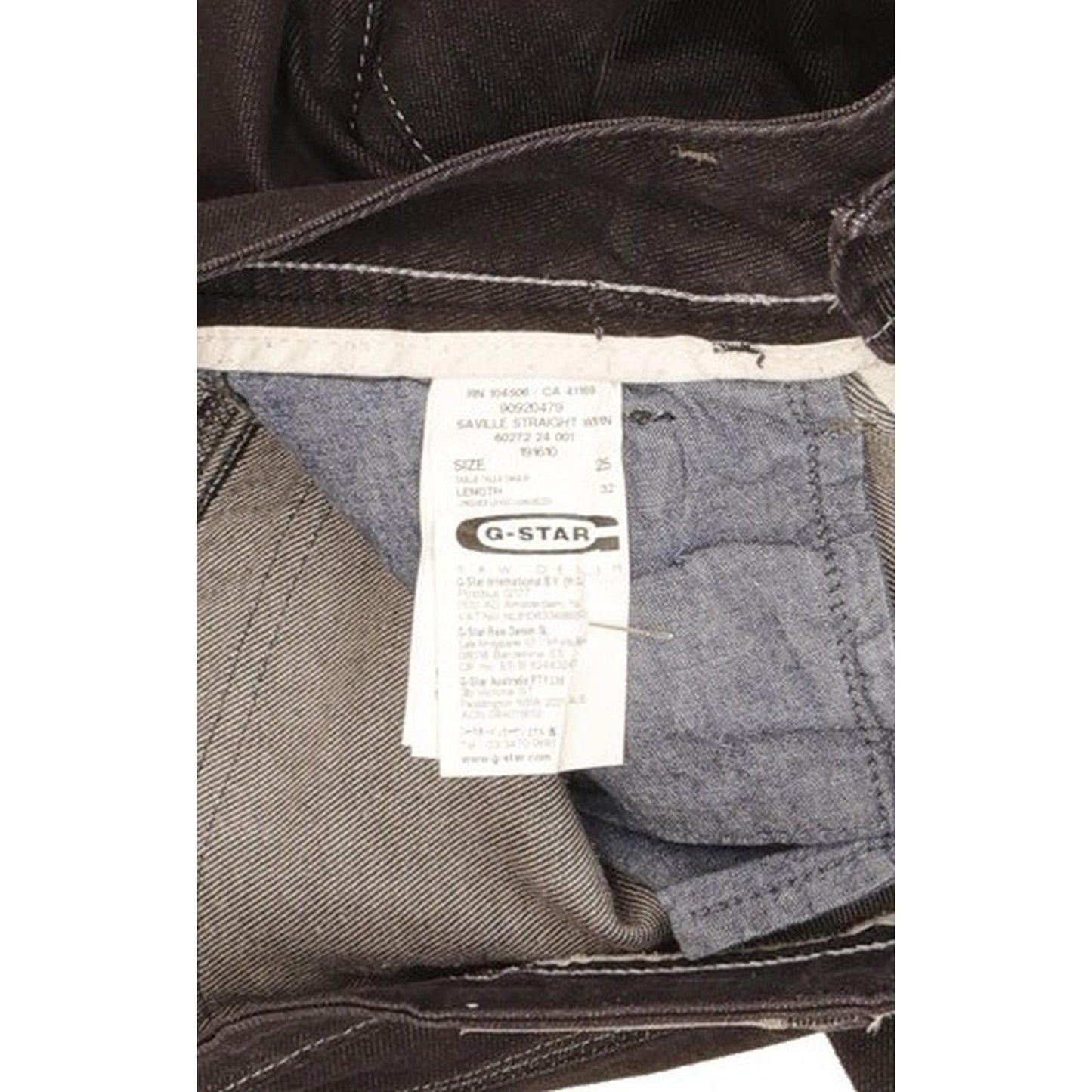 G-Star Saville Women Navy Straight Slim Stretch Jeans W25 L31