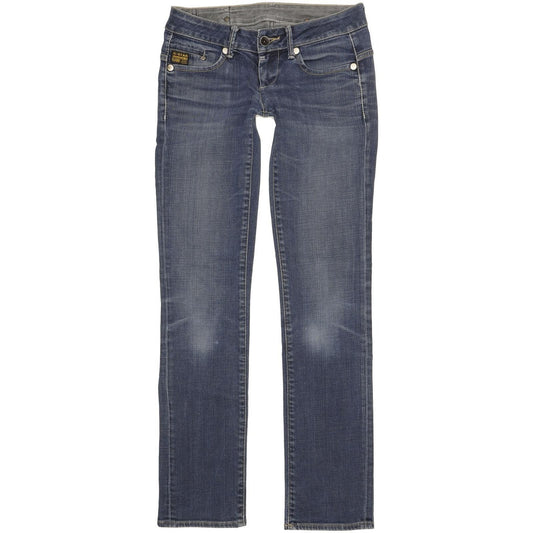 G-Star Midge Women Blue Straight Slim Stretch Jeans W27 L33