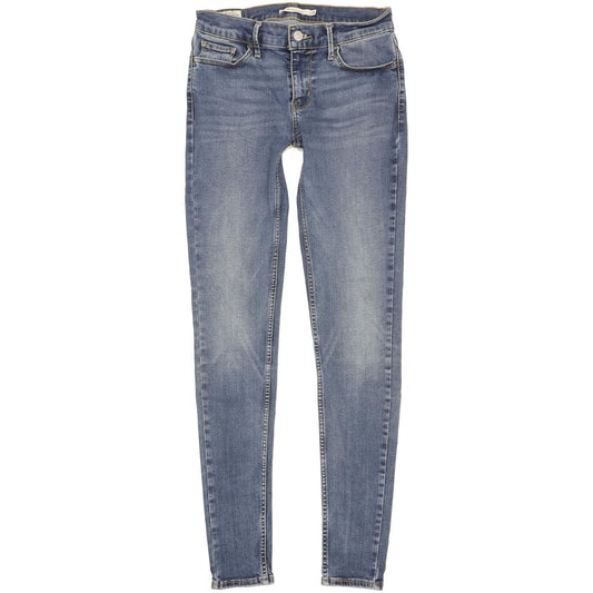 Levi's 710 Super Women Blue Skinny Slim Stretch Jeans W28 L31
