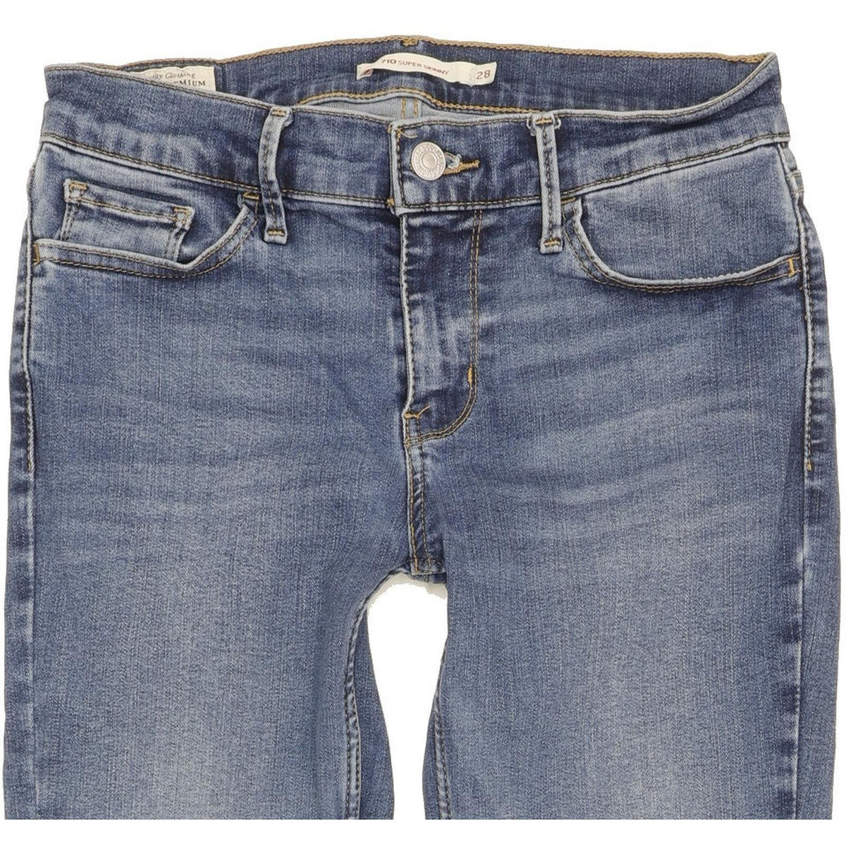 Levi's 710 Super Women Blue Skinny Slim Stretch Jeans W28 L31