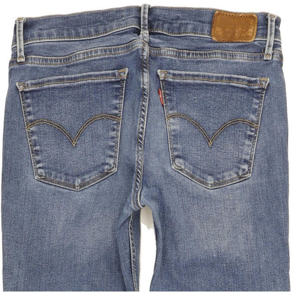 Levi's 710 Super Women Blue Skinny Slim Stretch Jeans W28 L31