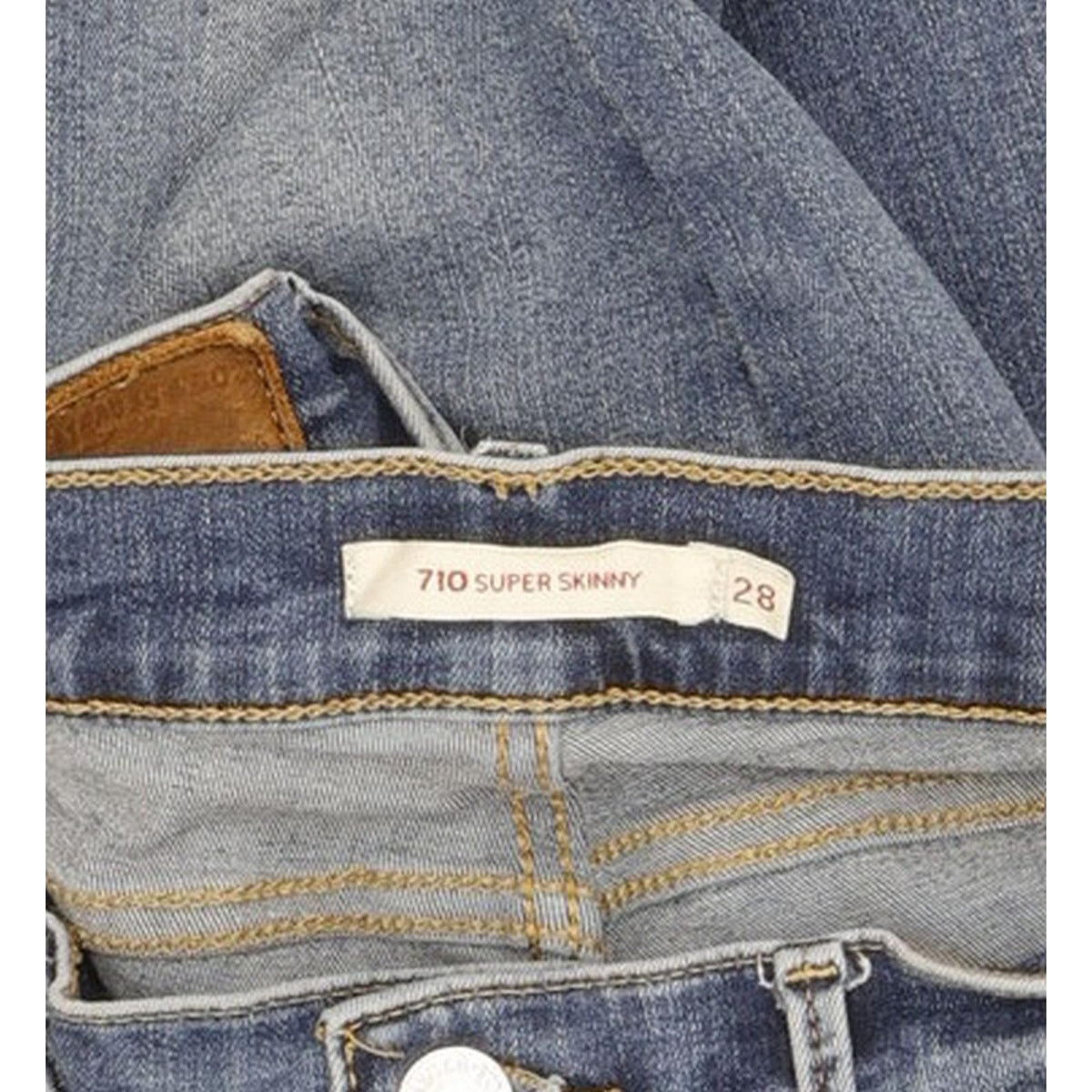 Levi's 710 Super Women Blue Skinny Slim Stretch Jeans W28 L31
