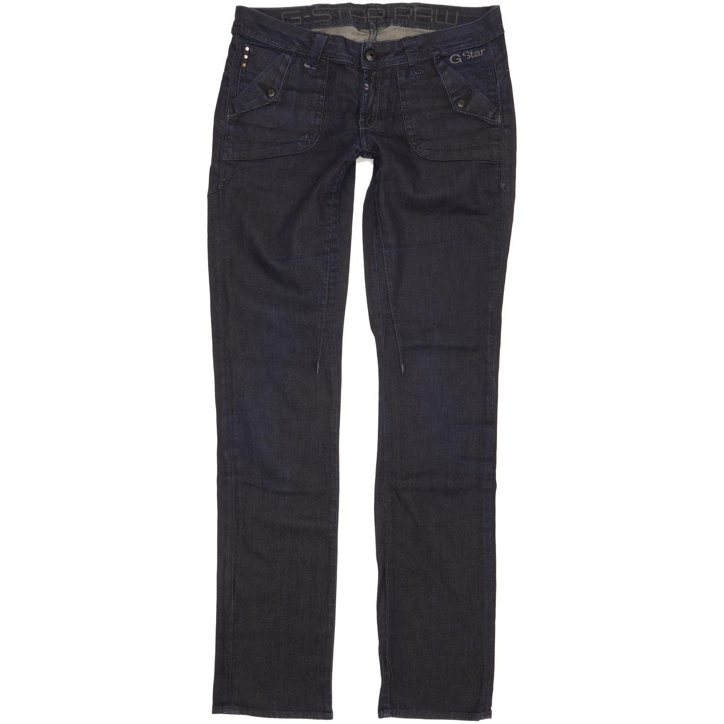 G-Star Women Navy Straight Slim Stretch Jeans W28 L33