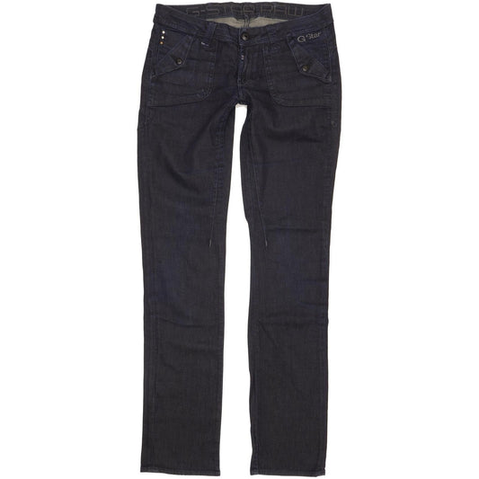 G-Star Women Navy Straight Slim Stretch Jeans W28 L33