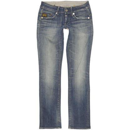 G-Star Midge Women Blue Straight Slim Stretch Jeans W25 L30
