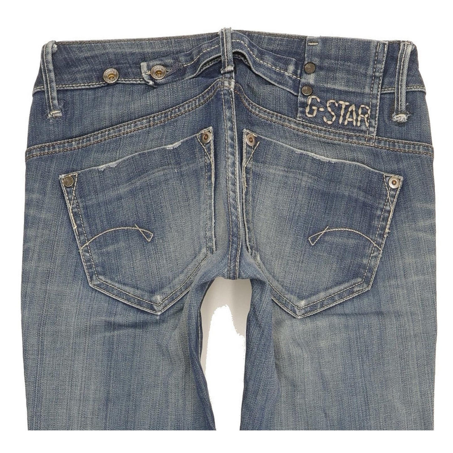 G-Star Midge Women Blue Straight Slim Stretch Jeans W25 L30