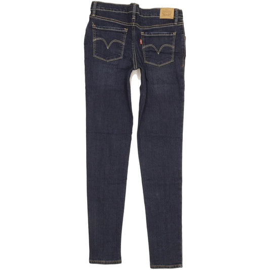 Levi's 710 Super Kids Women Blue Skinny Slim Stretch Jeans W26 L29