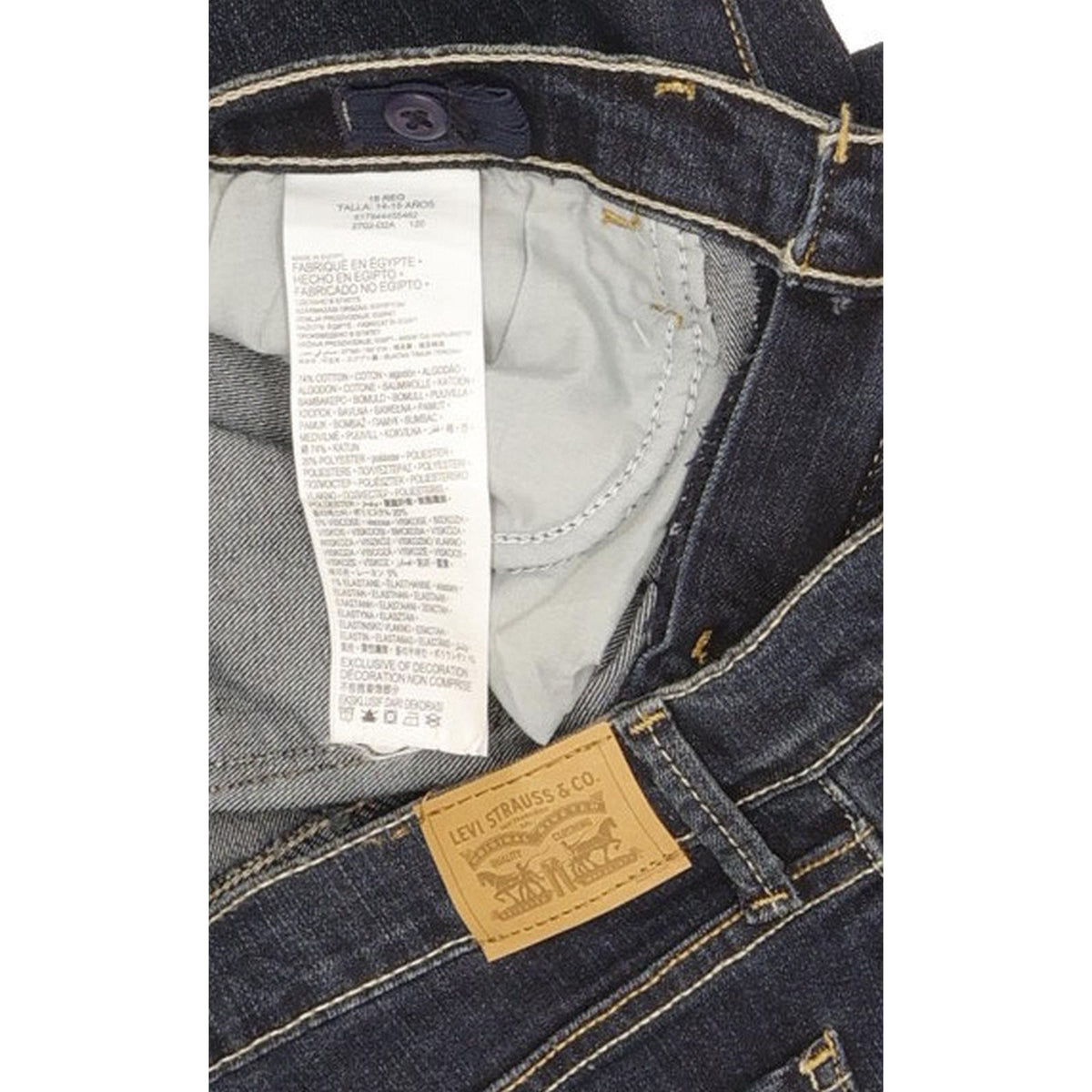 Levi's 710 Super Kids Women Blue Skinny Slim Stretch Jeans W26 L29