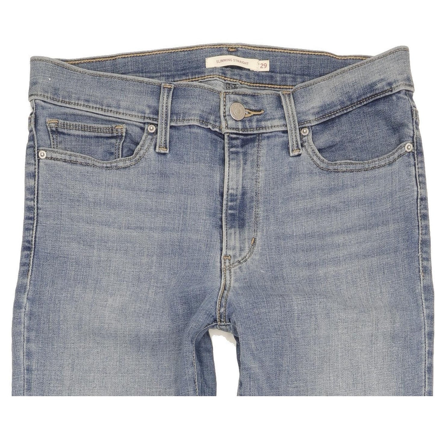 Levi's Slimming Women Blue Straight Slim Stretch Jeans W29 L34