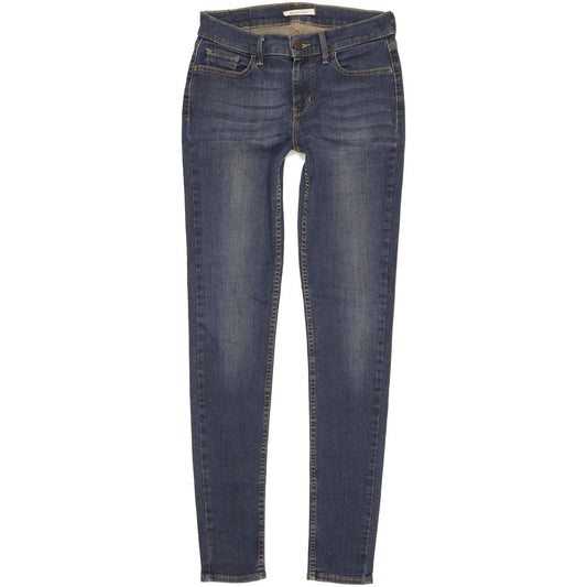 Levi's 710 Super Women Blue Skinny Slim Stretch Jeans W28 L32