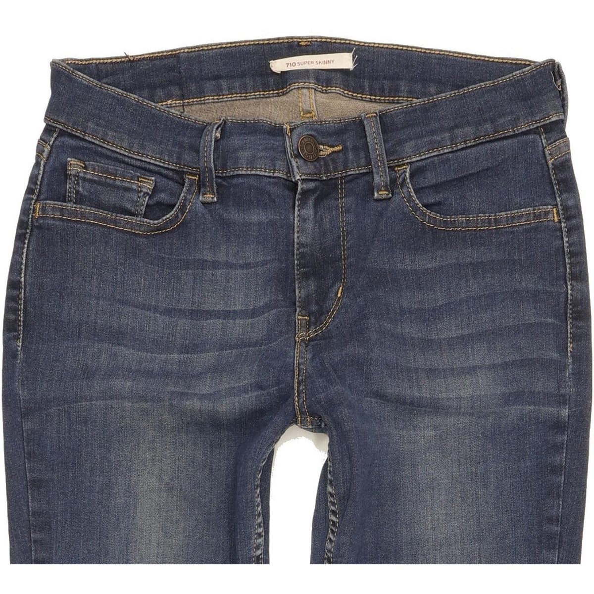 Levi's 710 Super Women Blue Skinny Slim Stretch Jeans W28 L32