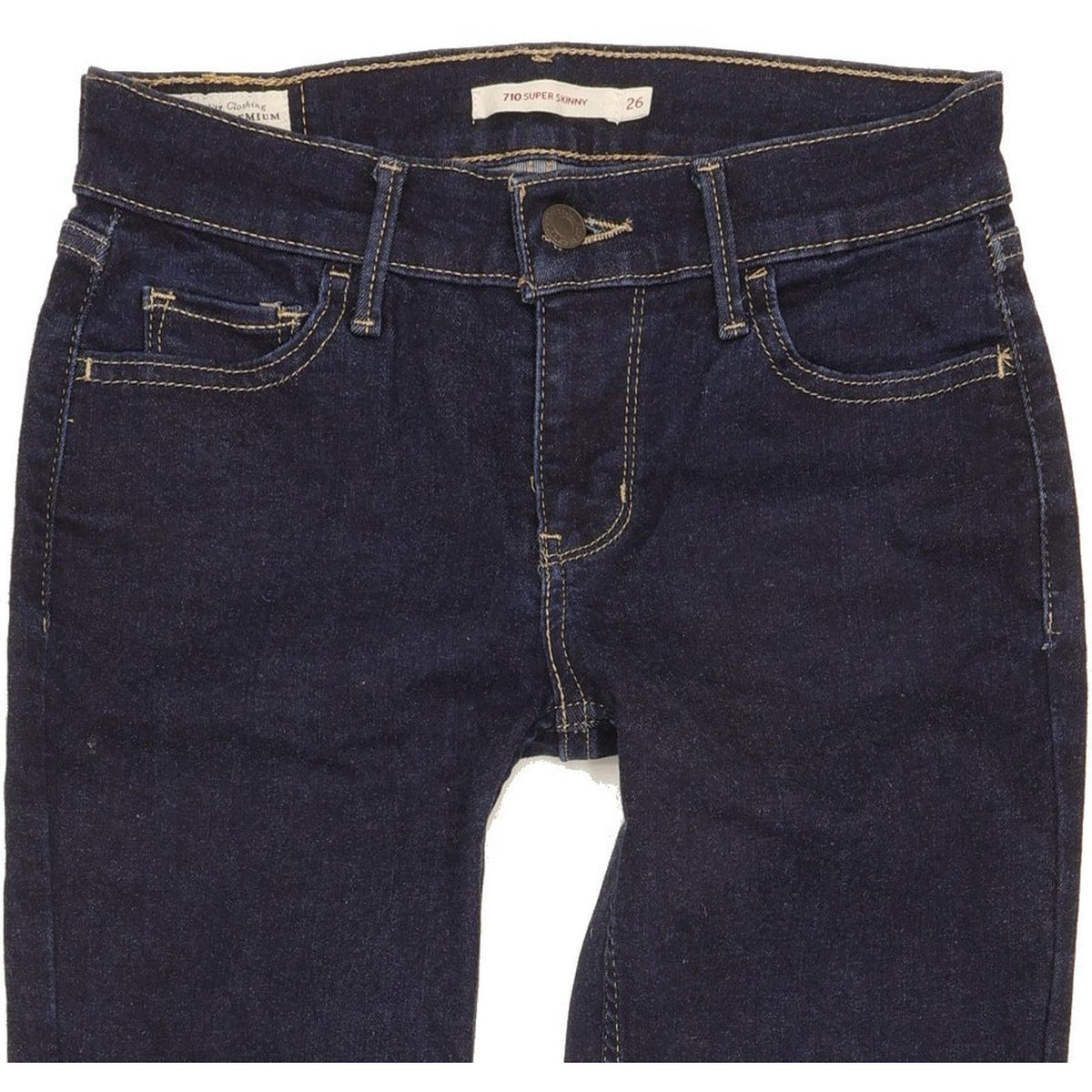 Levi's 710 Super Women Blue Skinny Slim Stretch Jeans W26 L31