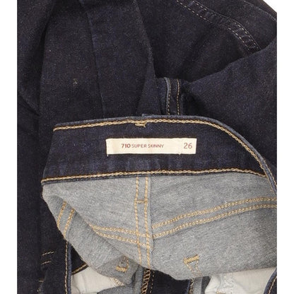 Levi's 710 Super Women Blue Skinny Slim Stretch Jeans W26 L31