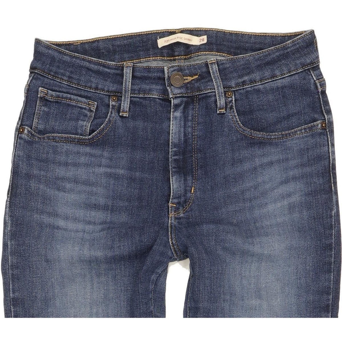 Levi's 721 Women Blue Skinny Slim Stretch Jeans W28 L32