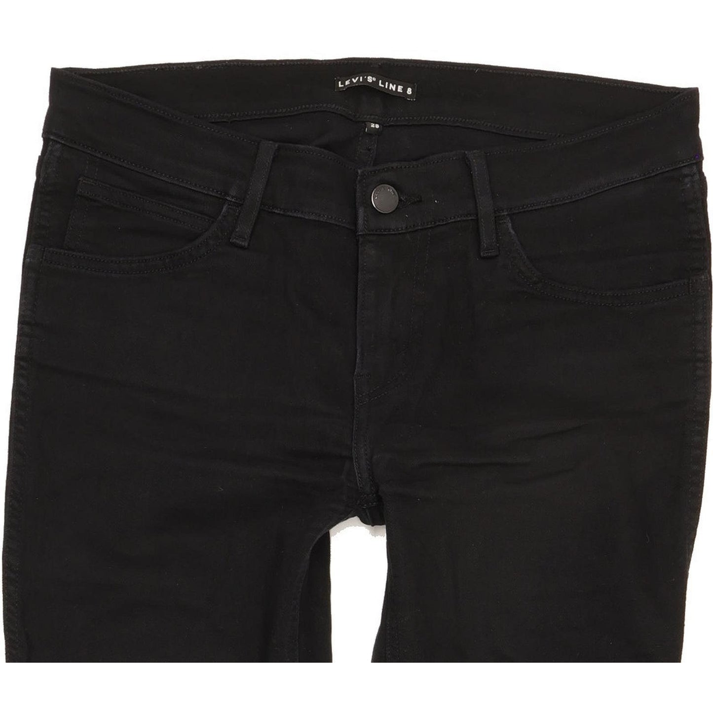Levi's Line 8 Women Black Skinny Slim Stretch Jeans W28 L32