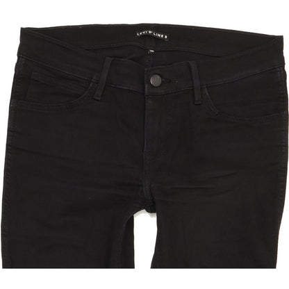 Levi's Line 8 Women Black Skinny Slim Stretch Jeans W28 L32
