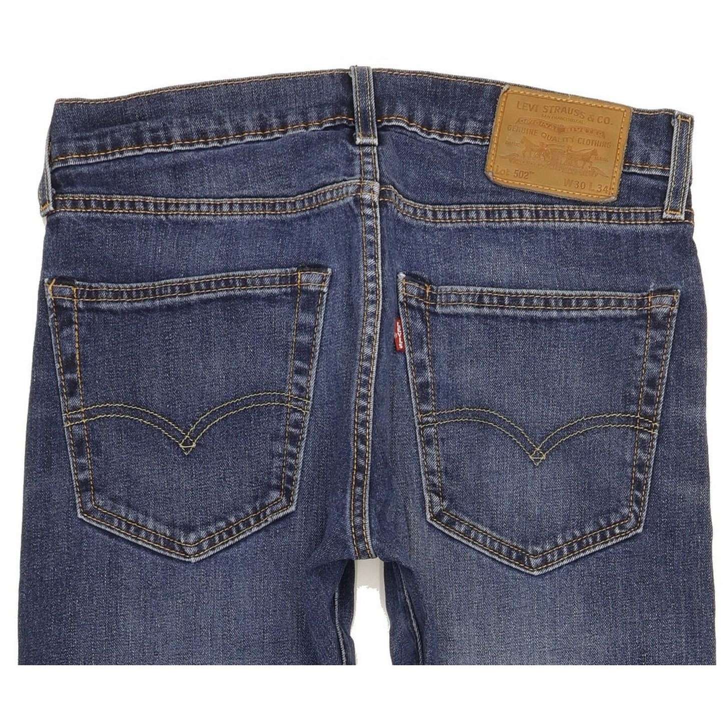 Levi's 502 Men Blue Tapered Regular Stretch Jeans W30 L32