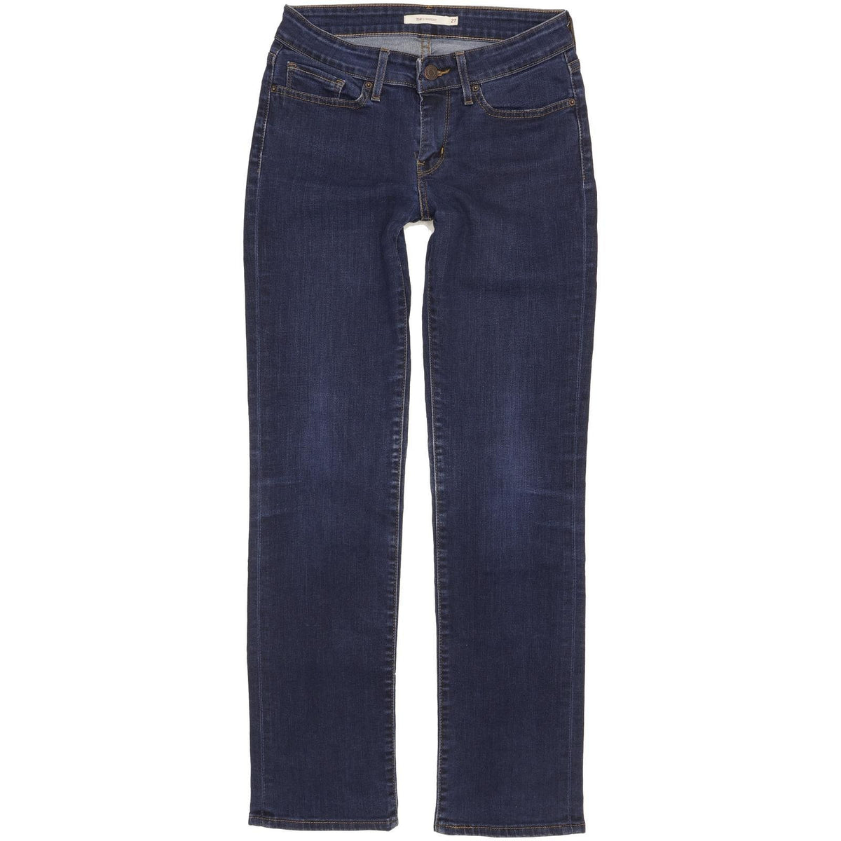Levi's 714 Women Blue Straight Slim Stretch Jeans W27 L30