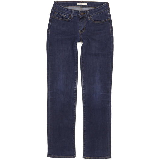 Levi's 714 Women Blue Straight Slim Stretch Jeans W27 L30