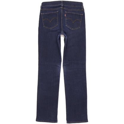 Levi's 714 Women Blue Straight Slim Stretch Jeans W27 L30