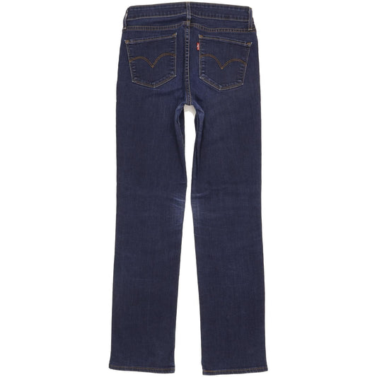 Levi's 714 Women Blue Straight Slim Stretch Jeans W27 L30