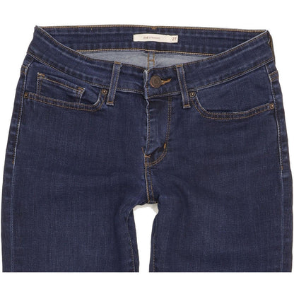 Levi's 714 Women Blue Straight Slim Stretch Jeans W27 L30